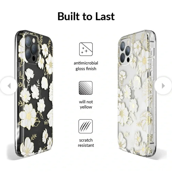 Velvet Caviar iPhone 13 case White and Gold Floral - Picture 8 of 9